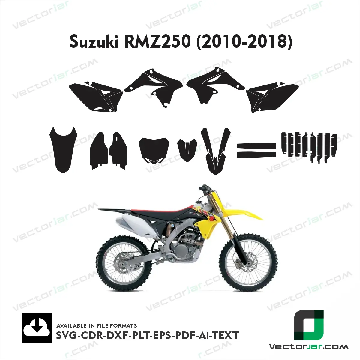 Suzuki RMZ250 (2010-2018) graphics vector template