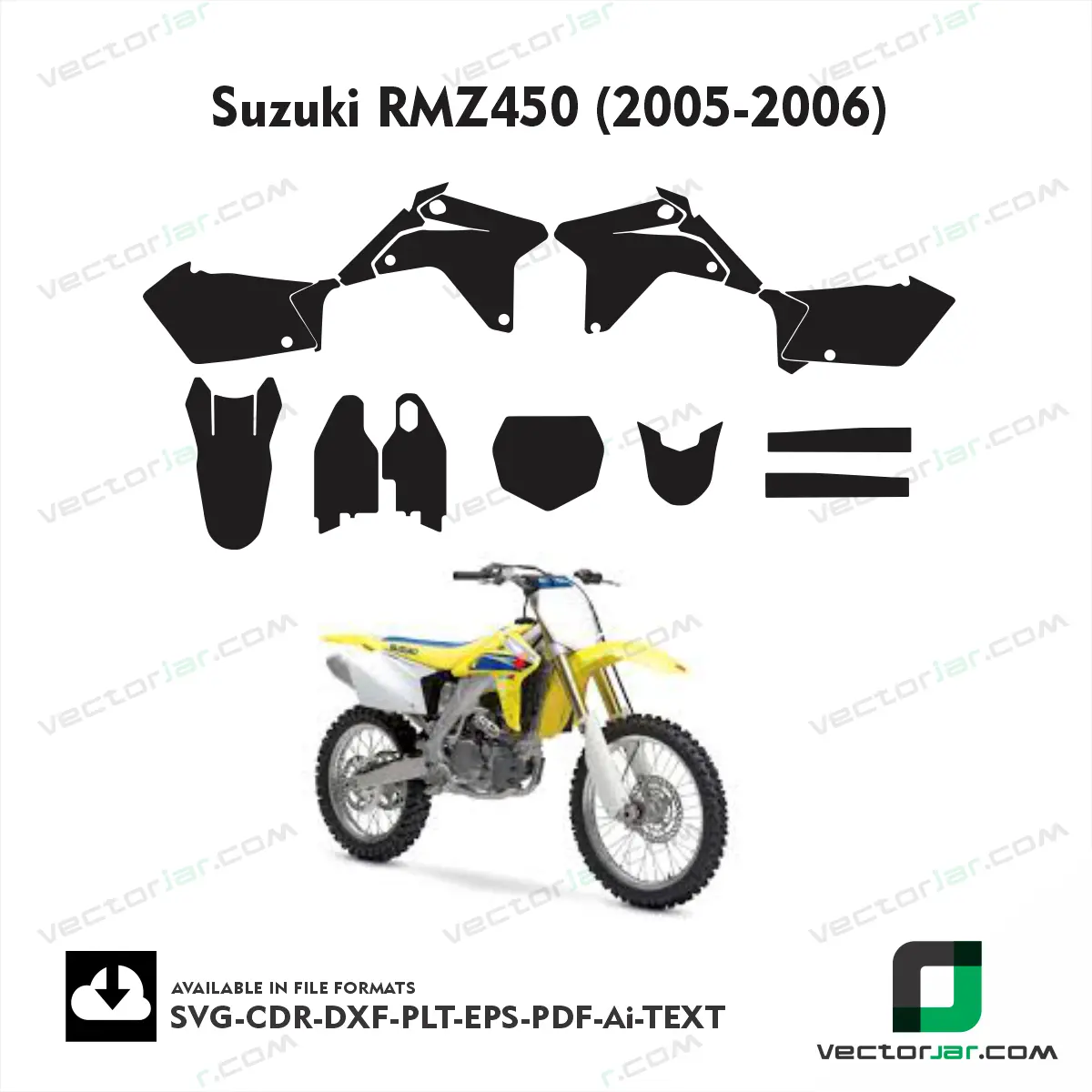 Suzuki RMZ450 (2005-2006) graphics vector template