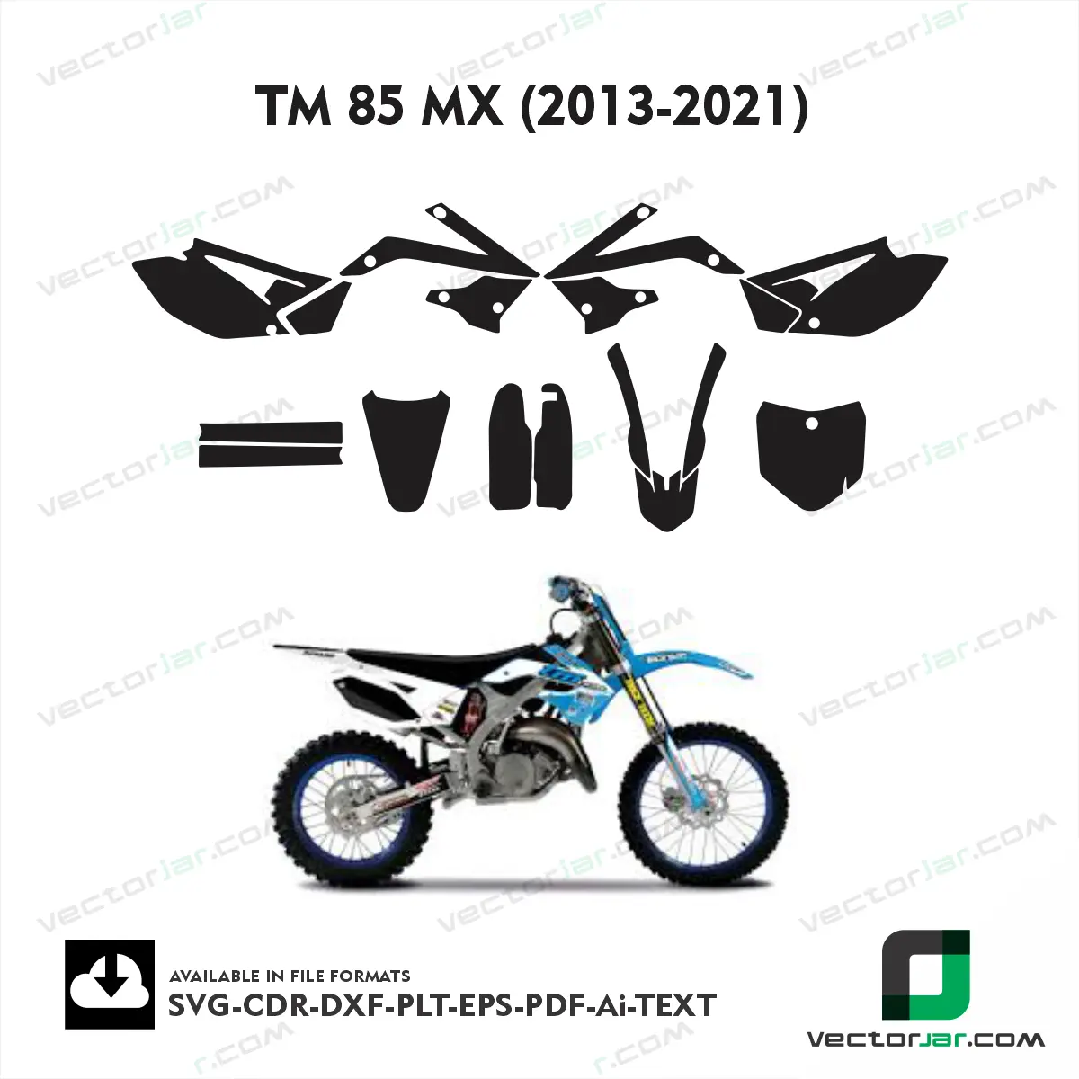 TM 85 MX (2013-2021) graphics vector template