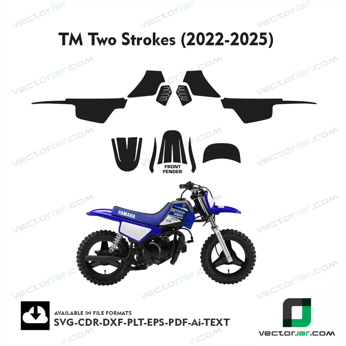 Yamaha PW50 (1996 – 2024) graphics vector template