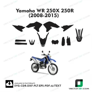 Yamaha WR 250X-250R (2008-2015) graphics vector template