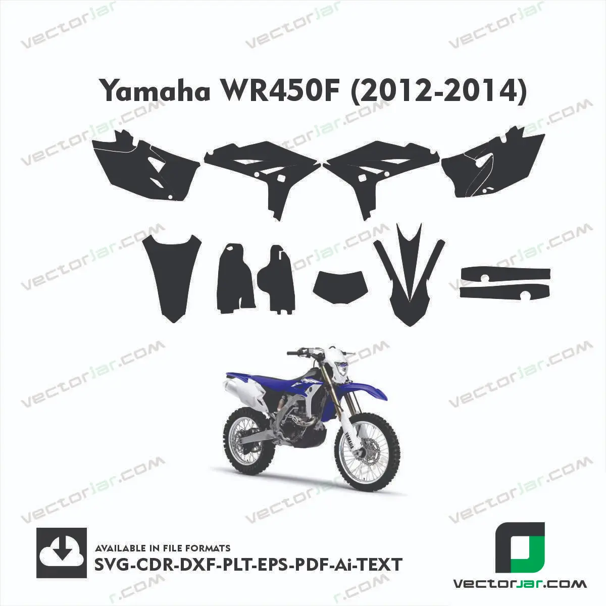 Yamaha WR450F (2012-2014) graphics vector template