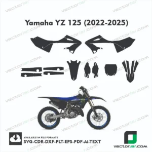Yamaha YZ 125 (2022-2025) graphics vector template