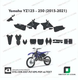 Yamaha YZ125 - 250 (2015-2021) graphics vector template