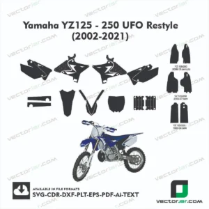 Yamaha YZ125 - 250 UFO Restyle (2002-2021) graphics vector template
