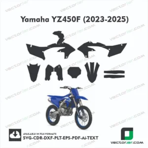 Yamaha YZ450F (2023-2025) graphics vector template