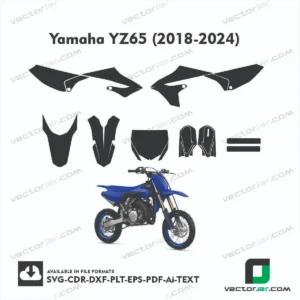 Yamaha YZ65 (2018-2024) graphics vector template