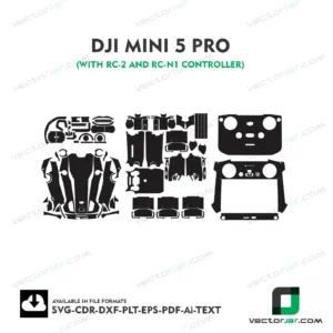 DJI Mini 5 Pro skin template vector