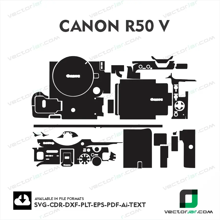 CANON R50V skin vector template