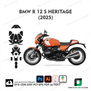 BMW R 12 S Heritage 2025 Motorcycle PPF & Wrap Template