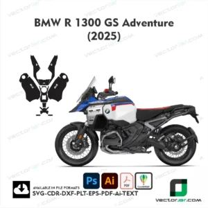 BMW R 1300 GS Adventure 2025 Motorcycle PPF & Wrap Template