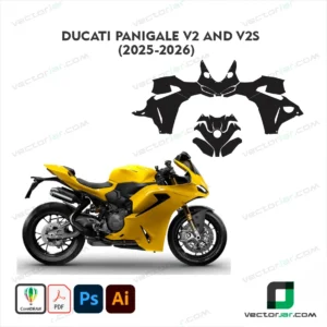 Ducati Panigale V2 & V2S 2025-2026 Motorcycle PPF & Wrap Template