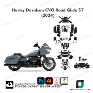Harley Davidson CVO Road Glide ST 2024 Motorcycle PPF & Wrap Template