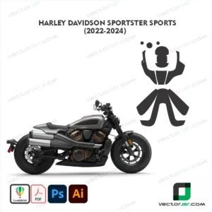 Harley Davidson Sportster S 2022-2024 Motorcycle PPF & Wrap Template
