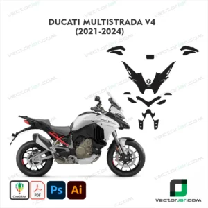 Ducati Multistrada V4 2021-2024 Motorcycle PPF & Wrap Template