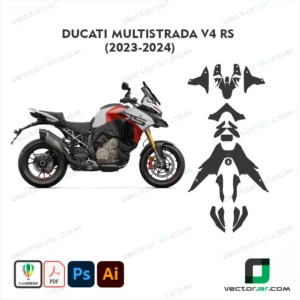 Ducati Multistrada V4 RS 2023-2024 Motorcycle PPF & Wrap Template