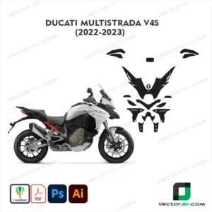 Ducati Multistrada V4 S 2022-2023 Motorcycle PPF & Wrap Template