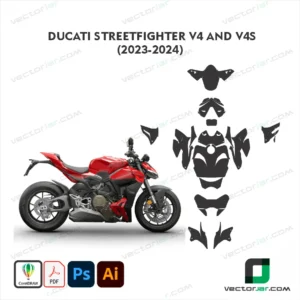 Ducati Streetfighter V4 & V4S 2023-2024 Motorcycle PPF & Wrap Template
