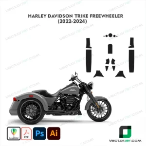 Harley Davidson Trike Freewheeler 2022-2024 Motorcycle PPF & Wrap Template