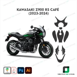 Kawasaki Z900 RS Cafe 2023-2024 Motorcycle PPF & Wrap Template
