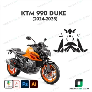 KTM 990 Duke 2024-2025 Motorcycle PPF & Wrap Template