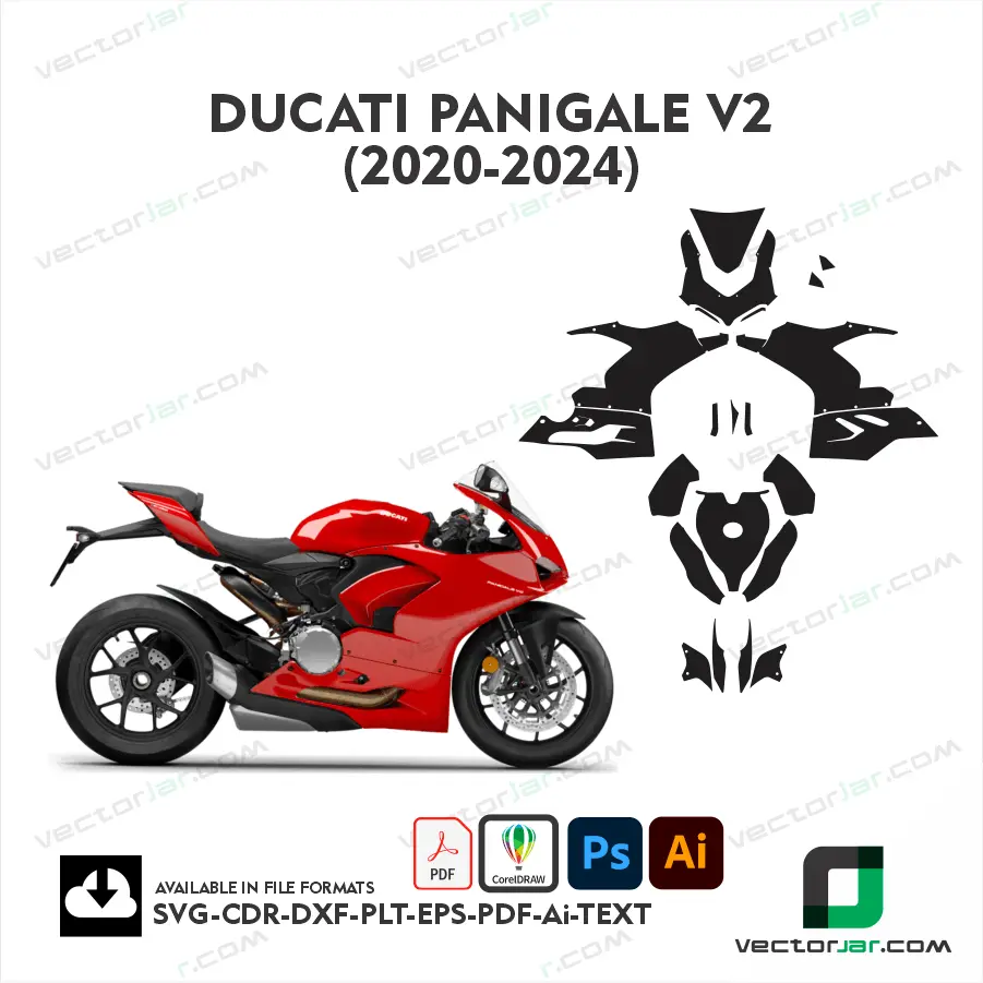 Ducati Panigale V2 2020–2024 Motorcycle PPF & Wrap Cutting Template