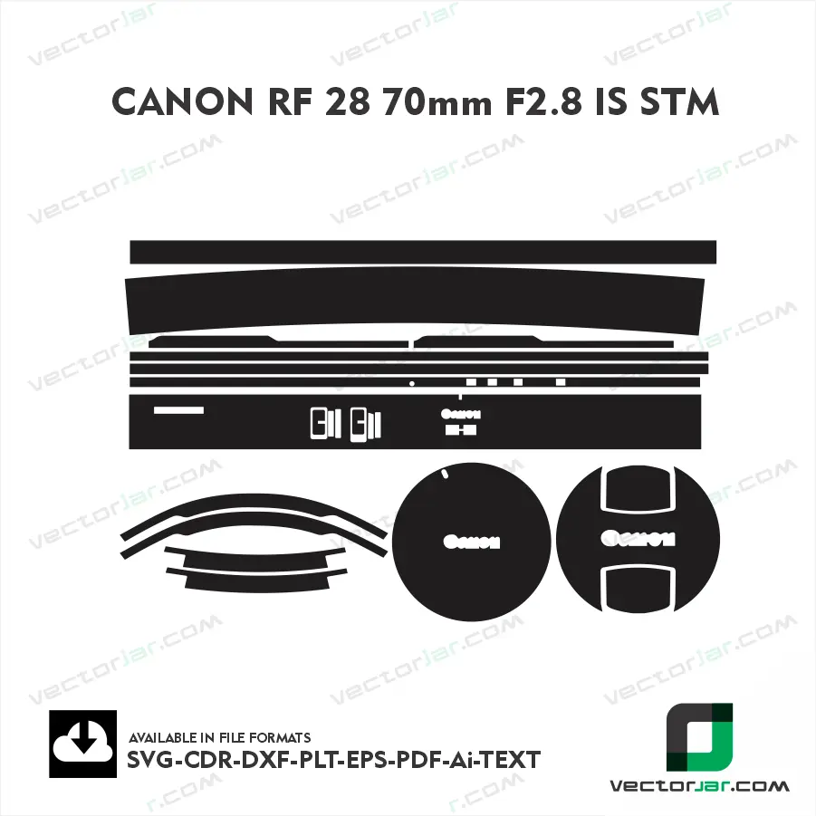 Canon RF 28 70mm F2.8 IS STM skin vector template