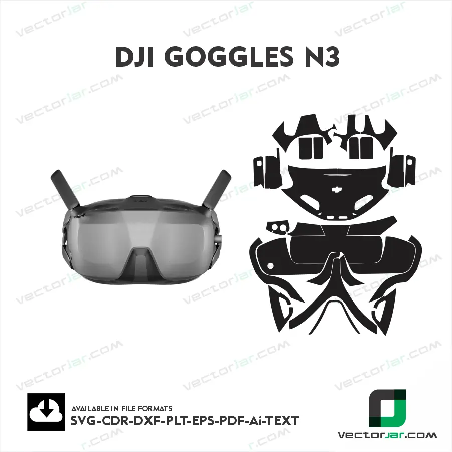 DJI Goggles N3 Skin Vector Template