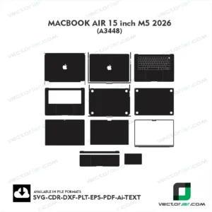 MacBook Air 15-inch M5 2026 A3448 Skin Template