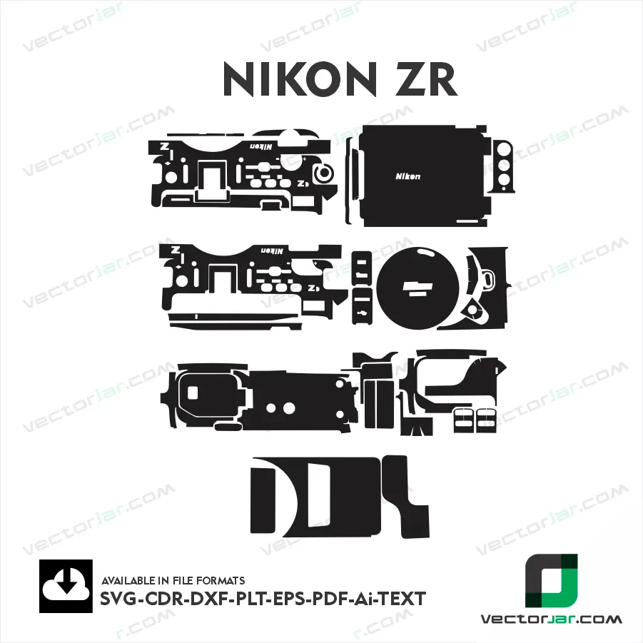 NIKON ZR skin vector template cutting file