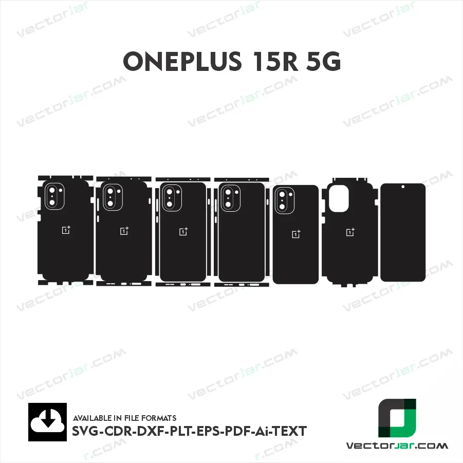 OnePlus 15R 5G Skin Template Vector Cutting File