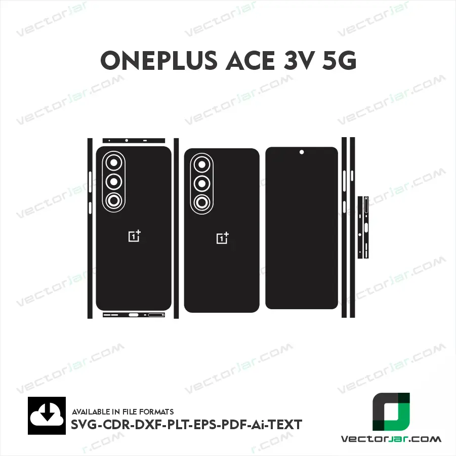 OnePlus Ace 3V 5G Skin Template Vector Cutting File