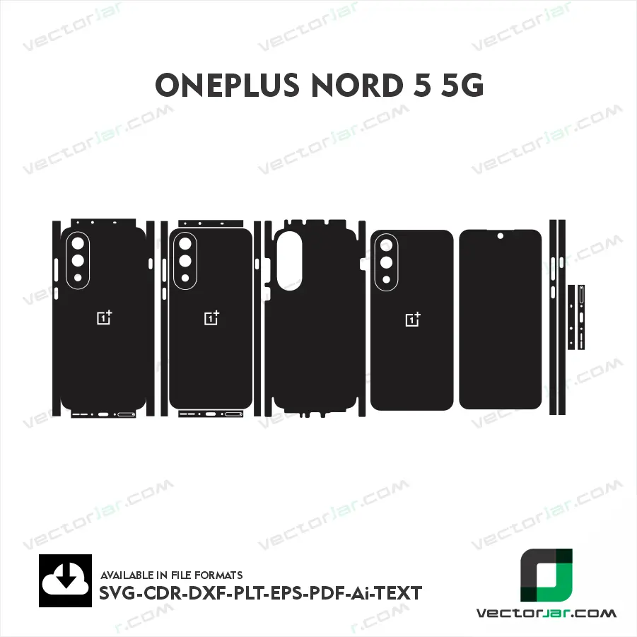 OnePlus Nord 5 5G Skin Template Vector Cutting File