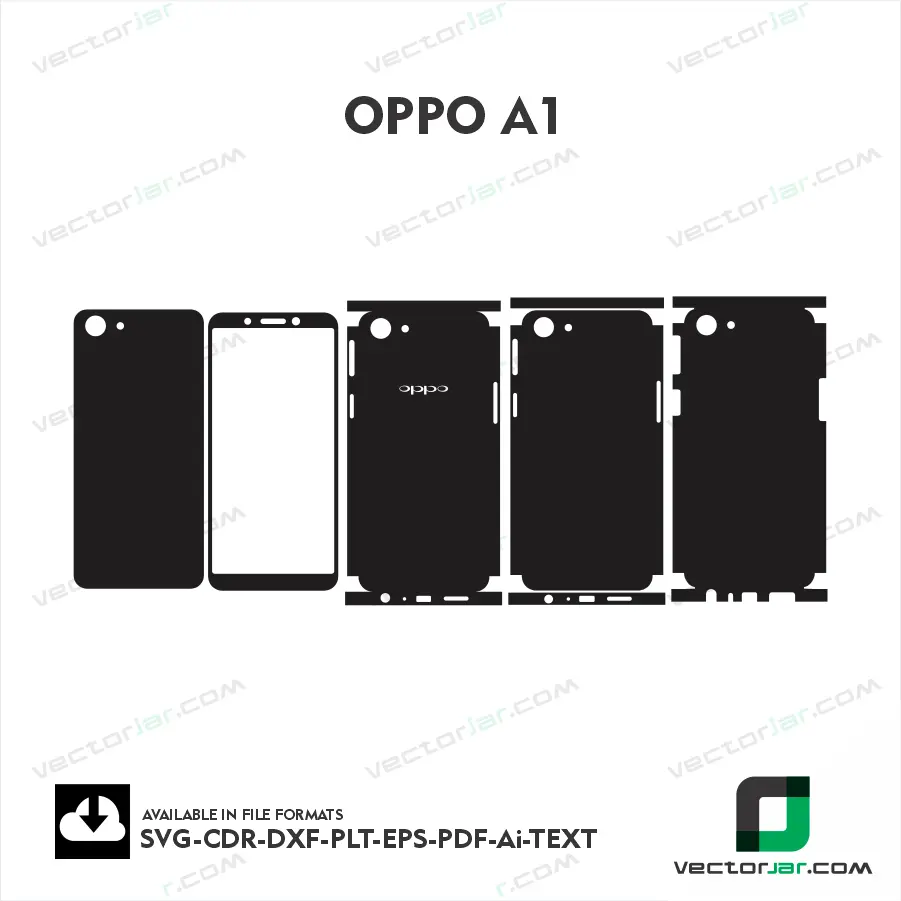 OPPO A1 Skin Template Vector Cutting File