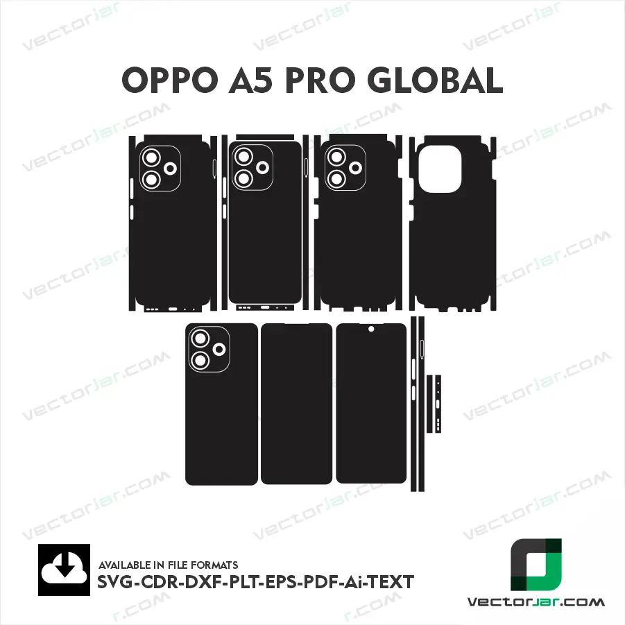 OPPO A5 Pro Global Skin Template Vector Cutting File