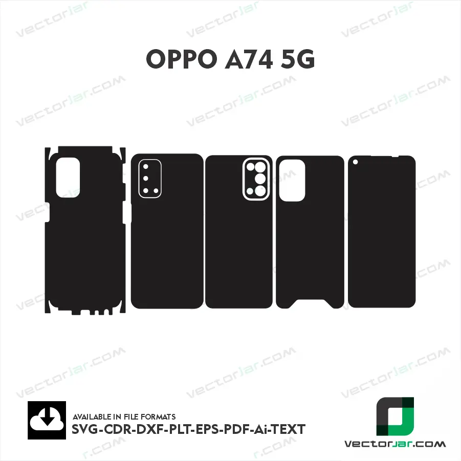 OPPO A74 5G Skin Vector Template Cutting File