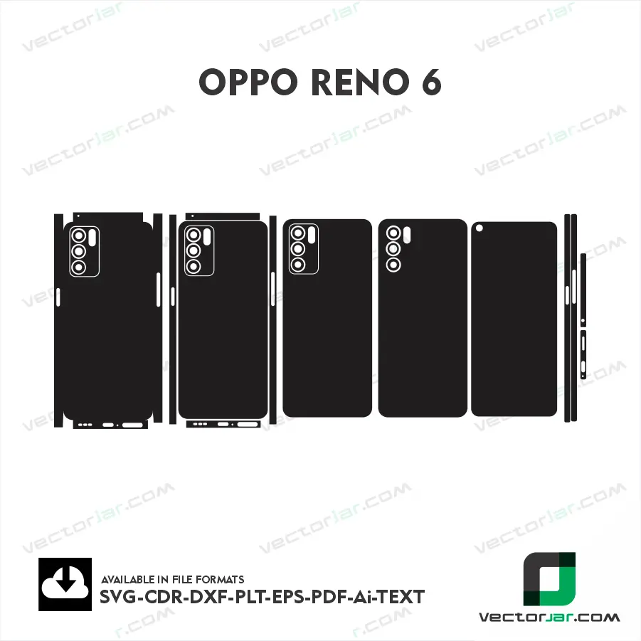 OPPO Reno 6 Skin Vector Template Cutting File