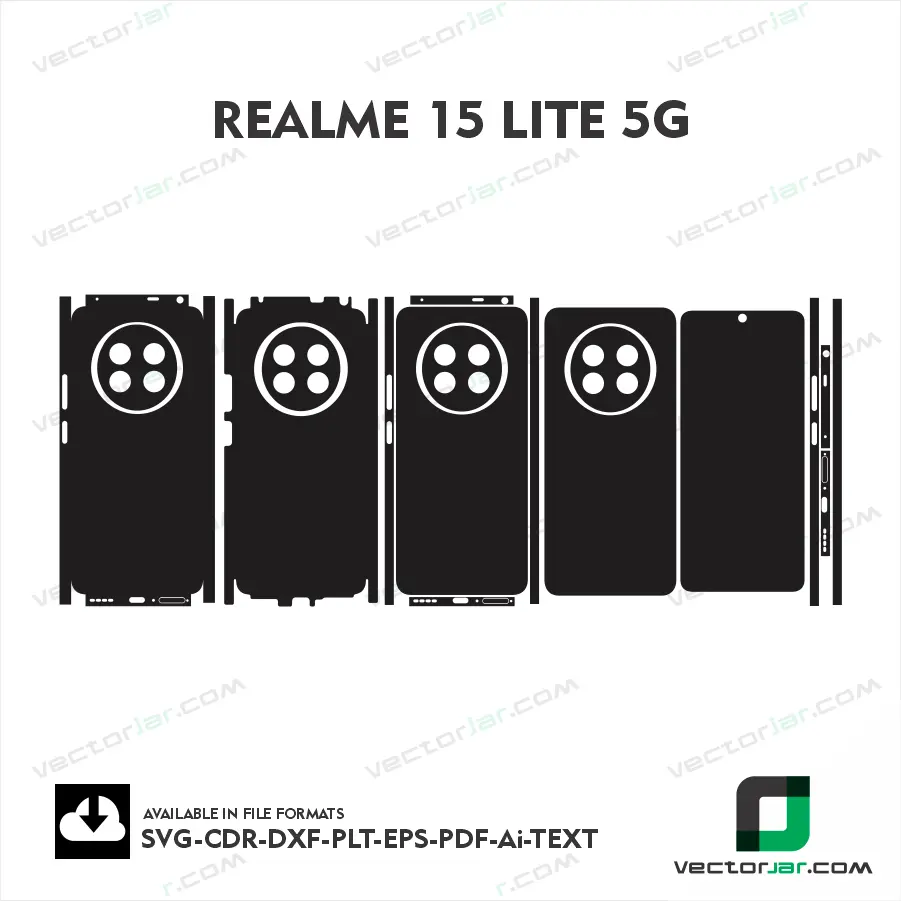 Realme 15 Lite 5G Skin Vector Template Cutting File