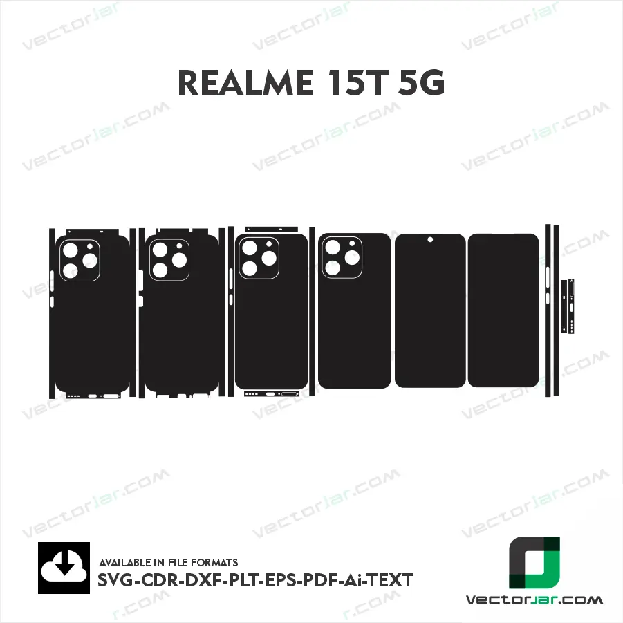 Realme 15T 5G Skin Vector Template Cutting File