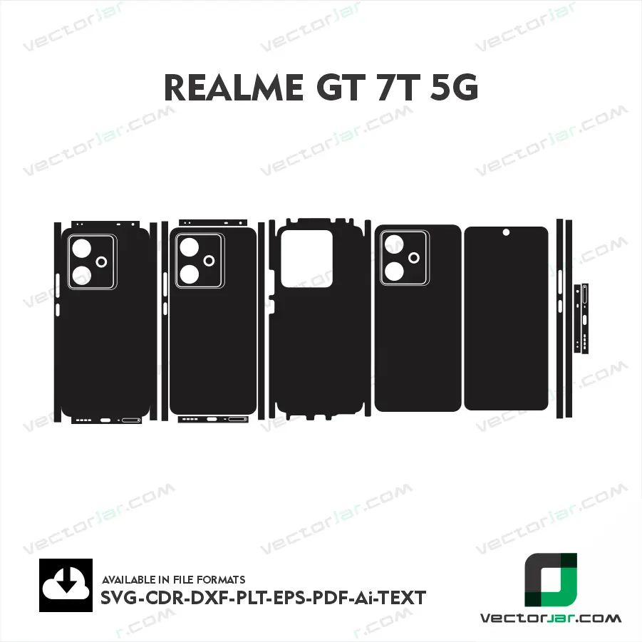 Realme GT 7T 5G Skin Vector Template Cutting File