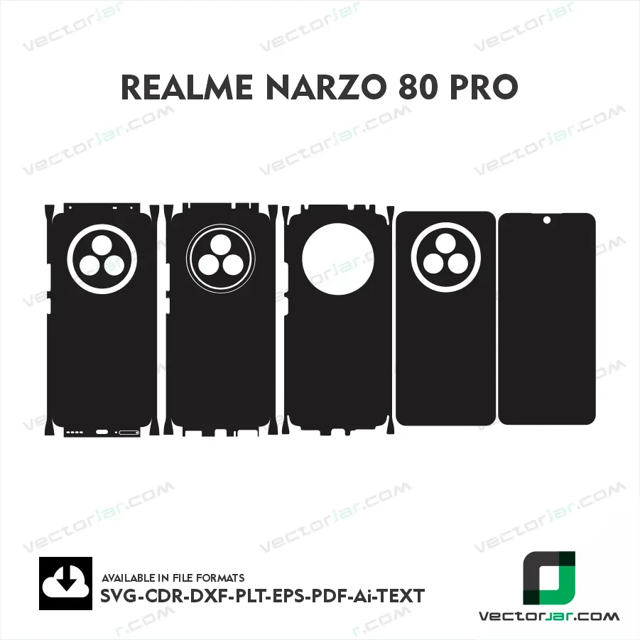 Realme Narzo 80 Pro Skin Vector Template Cutting File