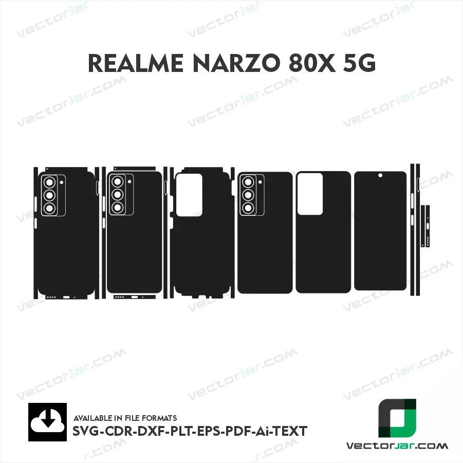 Realme Narzo 80X 5G Skin Vector Template Cutting File
