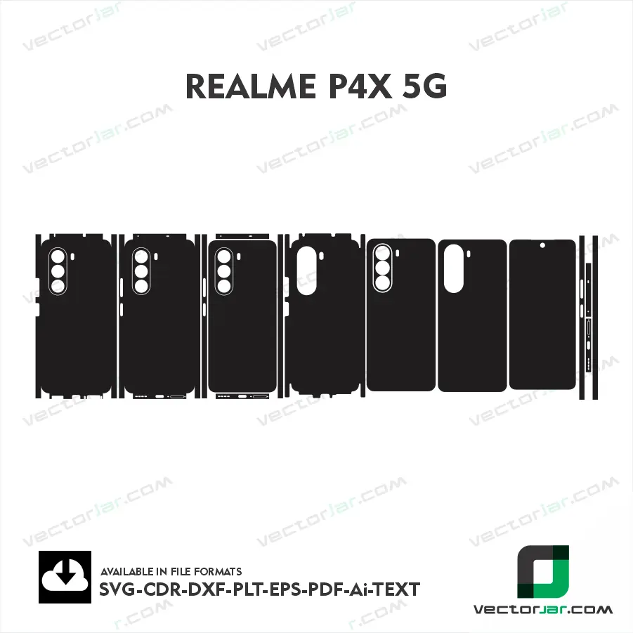 Realme P4X 5G Skin Vector Template Cutting File