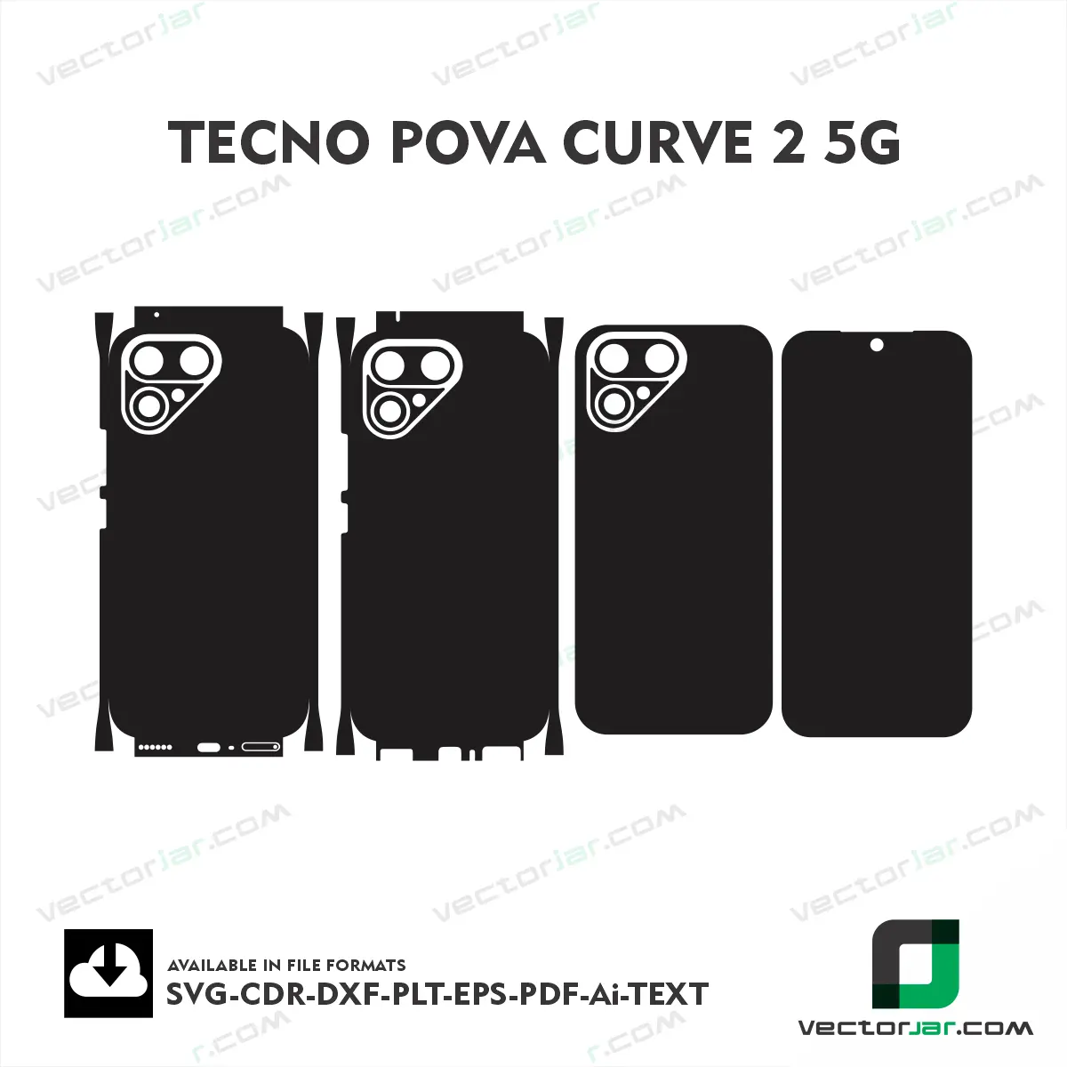 Tecno Pova Curve 2 5G Skin Vector Template Cutting File