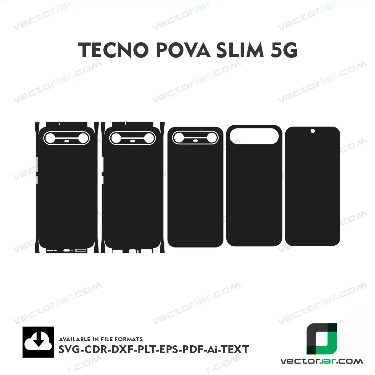 Tecno Pova Slim 5G Skin Vector Template Cutting File