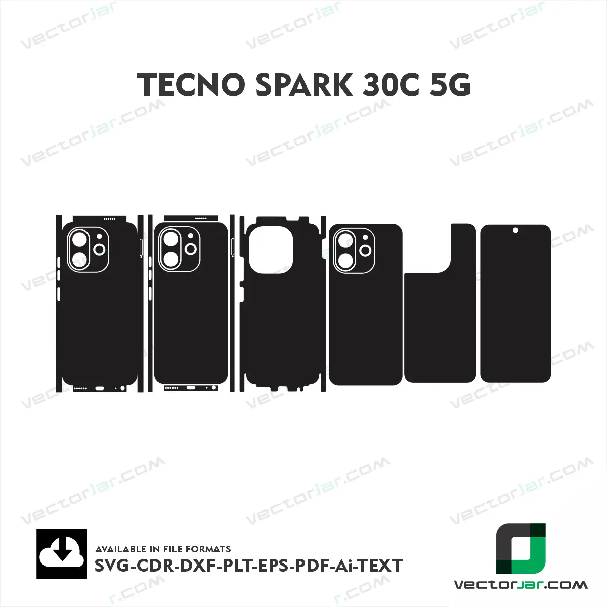Tecno Spark 30C 5G Skin Vector Template Cutting File