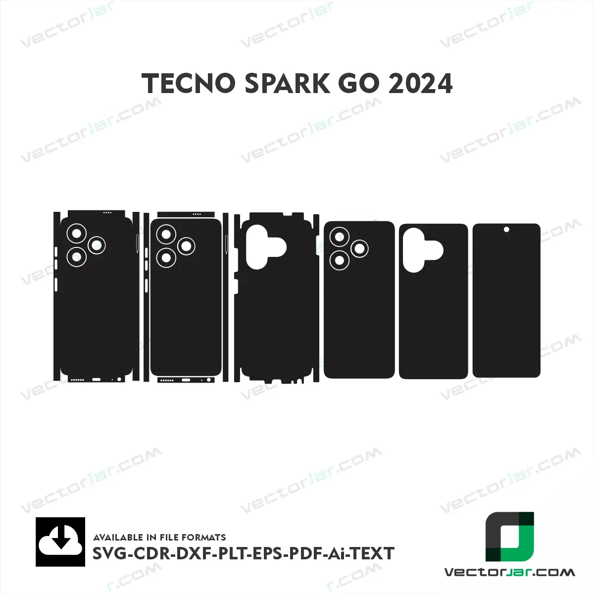 Tecno Spark Go 2024 Skin Vector Template Cutting File