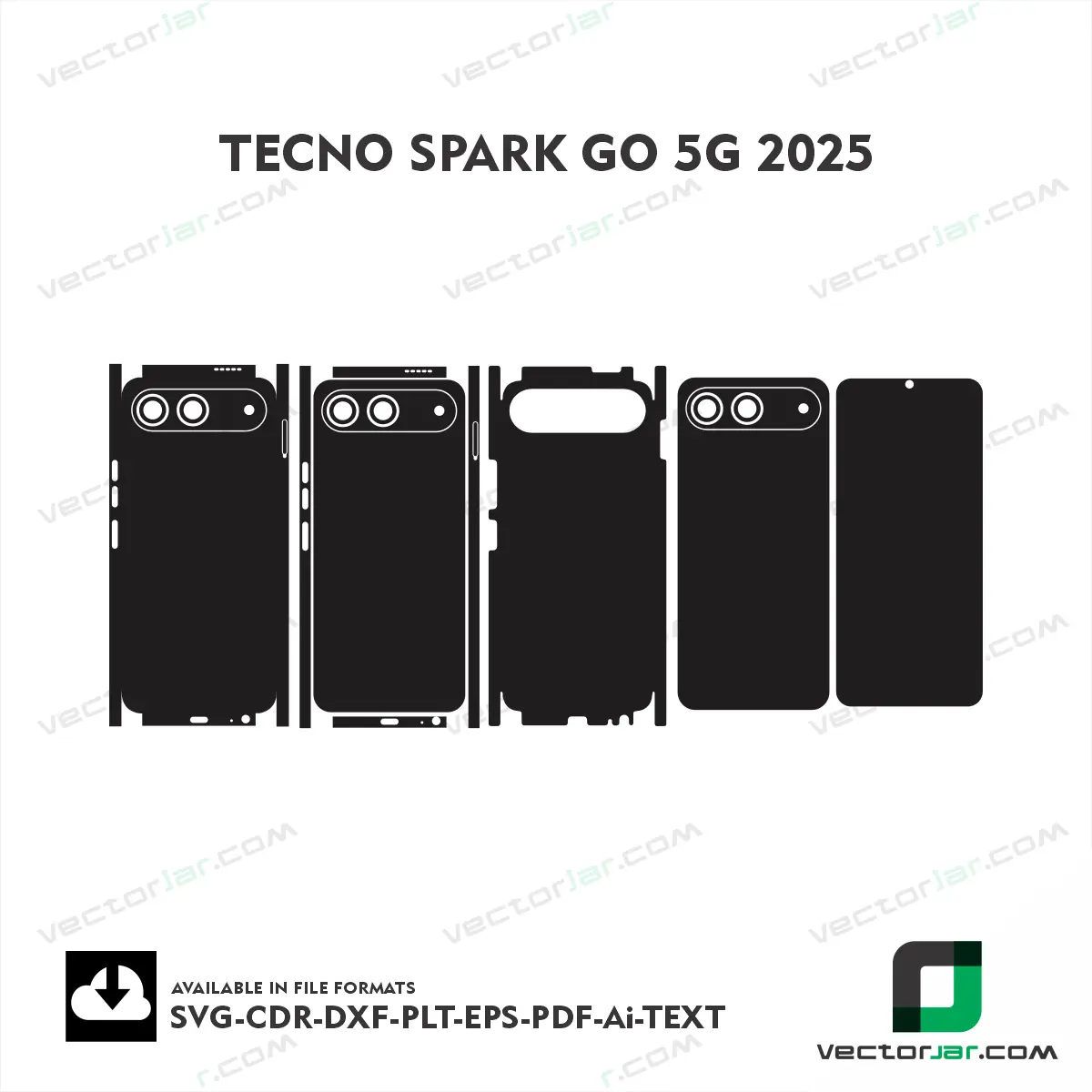 Tecno Spark Go 5G 2025 Skin Vector Template Cutting File