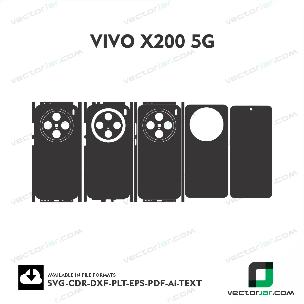 Vivo X200 5G Skin Vector Template Cutting File