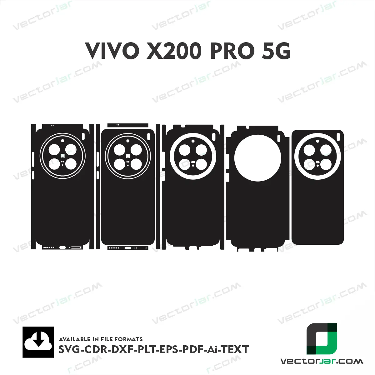 Vivo X200 Pro 5G Skin Vector Template Cutting File